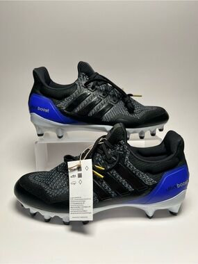 Adidas Ultraboost Football Cleats Black Blue Woven JP7410 Men’s Size 9.5 New